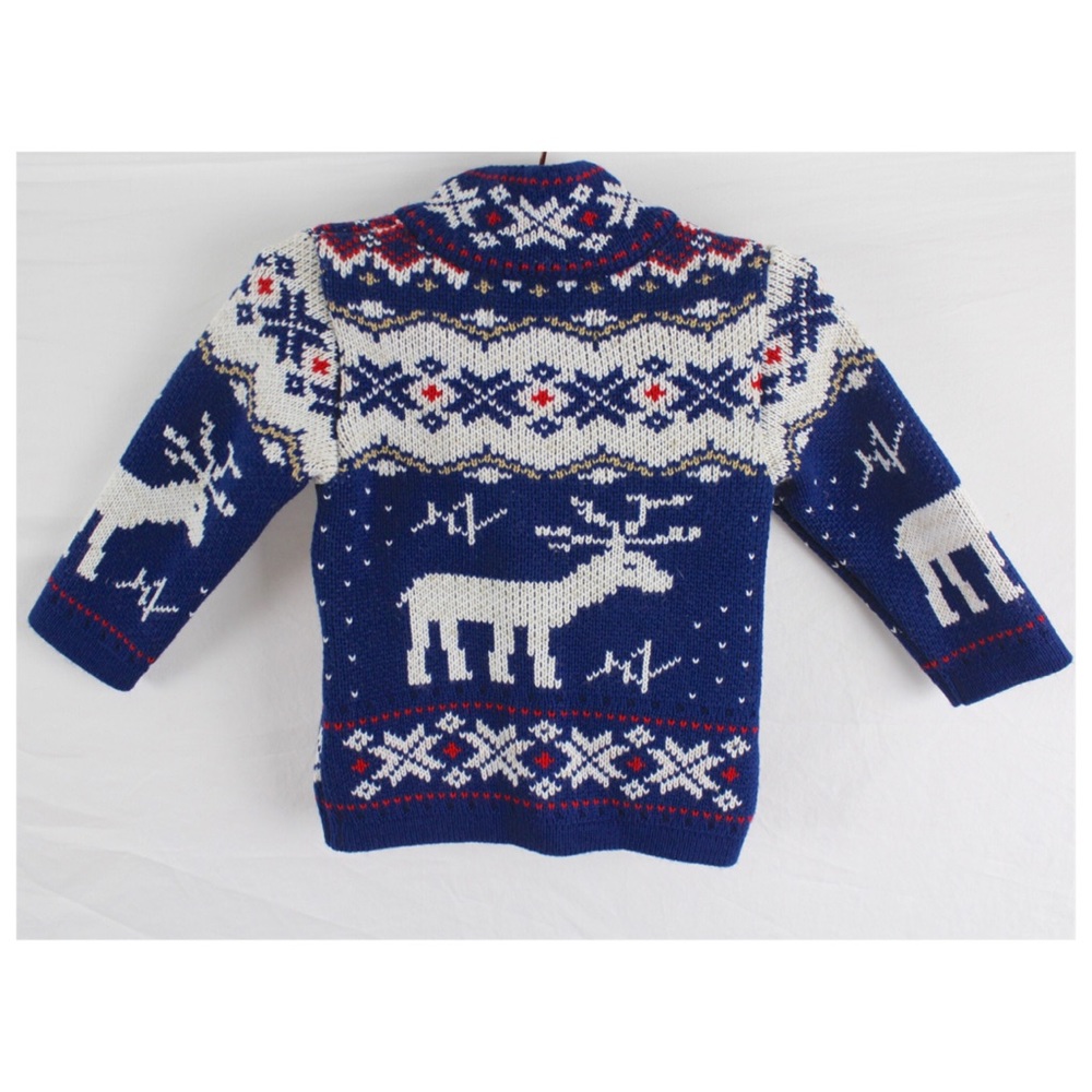 SOLD. Gakkard Nordic Zip Sweater Boys 2T Elk Buck - Picture 5 of 8